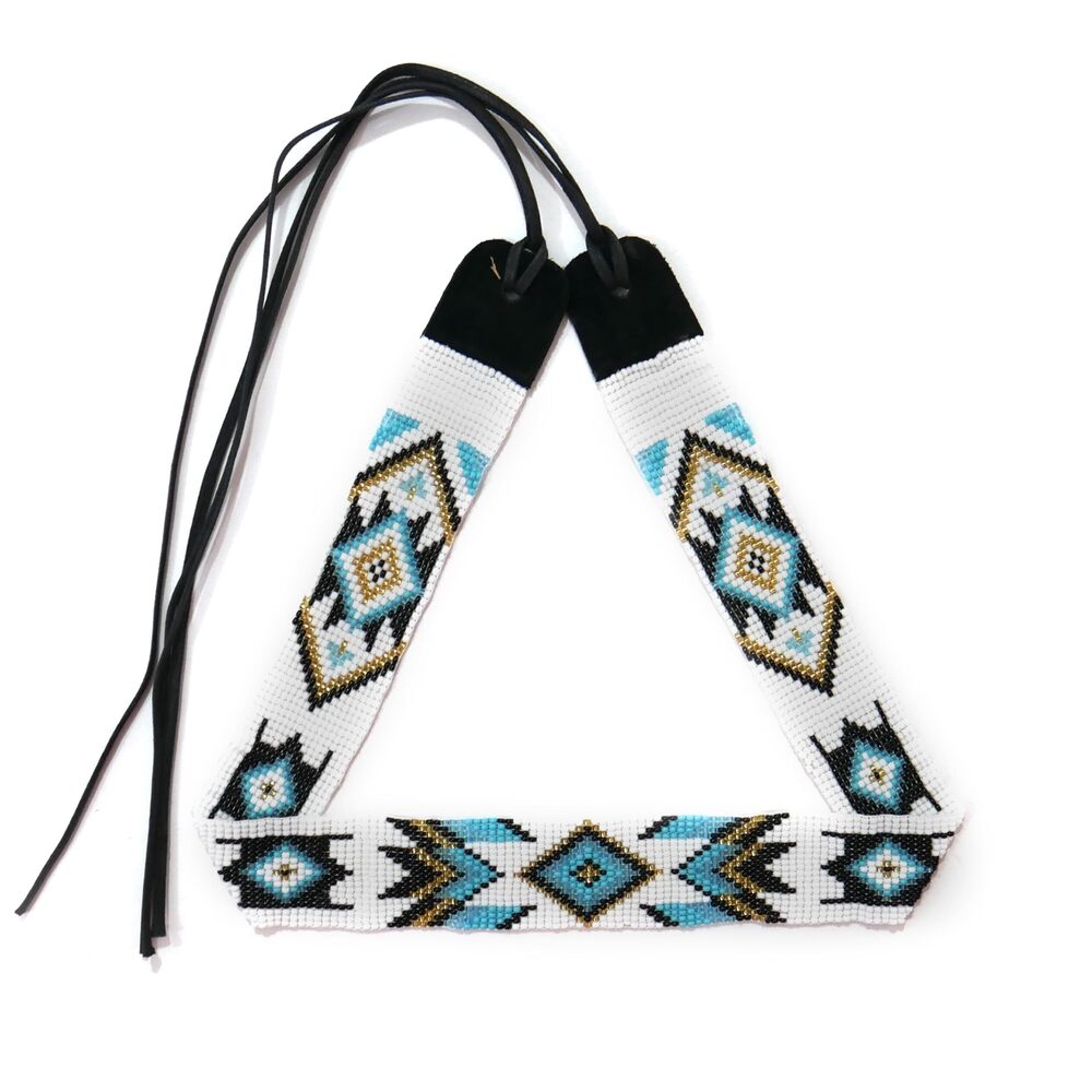 9118 Beaded Hat band Native American Style Southwestern Cowboy Rode